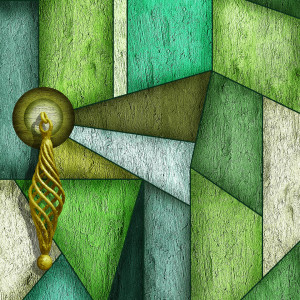 Bild auf Fensterfolie - Mosaik Grün oder mit Eigenem Foto