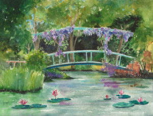 Motiv als Fensterfolie - Monets Garten oder mit Eigenem Foto