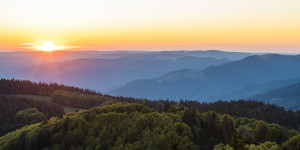 Motiv als Fensterfolie - Sonnenaufgang Am Schauinsland Im Schwarzwa...