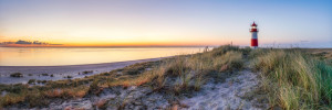 Motiv als Fensterfolie - Sonnenaufgang Am Leuchtturm List Ost oder ...
