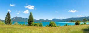 Bild Fensterfolie - Halbinsel Zwergern Walchensee Panorama oder mit...