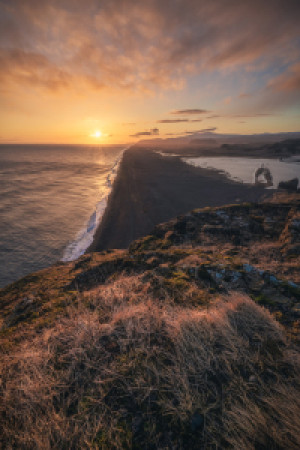 Fotos Fensterfolie - Island Dyrholaey Strand Zum Sonnenuntergang od...