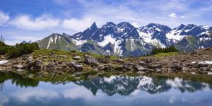 Foto auf Fensterfolie - Allgäuer Alpen oder mit Eigenem Foto