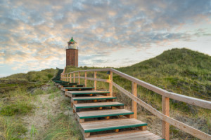 Foto Fensterfolie - Quermarkenfeuer Rotes Kliff Auf Sylt oder mit E...