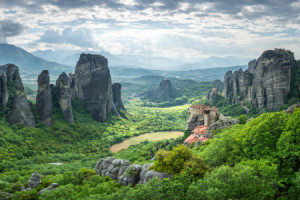 Motiv auf Fensterfolie - Meteora Kloster In Kalambaka oder mit Eige...