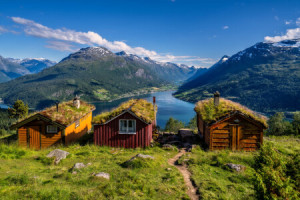 Motiv als Fensterfolie - Fjordland Norwegen oder mit Eigenem Foto