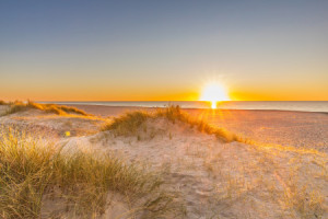 Motiv Fensterfolie - Stranddünen Im Sonnenuntergang oder mit Eigene...