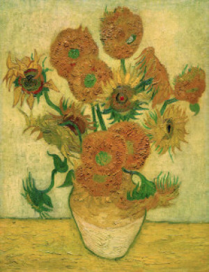 Wunschmotiv auf Fensterfolie - V Van Gogh Sunflowers 1889 oder mit ...