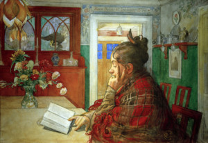 Wunschbild als Fensterfolie - Carl Larsson Karin Liest oder mit Eig...