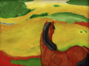Bild Fensterfolie - Marc Horse In A Landscape 1910 oder mit Eigenem...