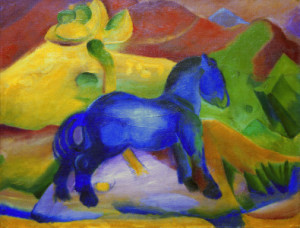 Wunschbild Fensterfolie - Franz Marc Blue Horse 1912 oder mit Eigen...