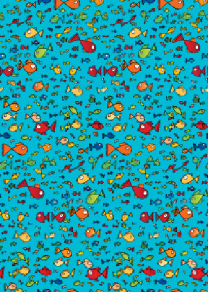 Wunschbild auf Fensterfolie - Die Versammlung Der Kleinen Fische od...