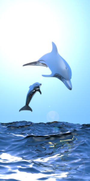 Wunschmotiv Glas-Schneidebrett - Dolphins Iii oder mit Eigenem Foto