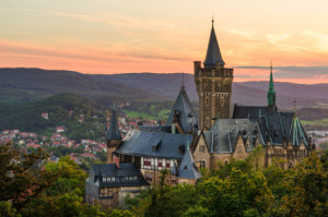 Wunschmotiv als Glas-Schneidebrett - Schloss Wernigerode Bei Sonnen...