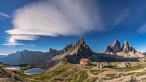 Wunschbild als Glas-Schneidebrett - Drei Zinnen Panorama Dolomiten ...