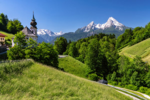 Foto Glas-Schneidebrett - Frühling In Berchtesgaden oder mit Eigene...