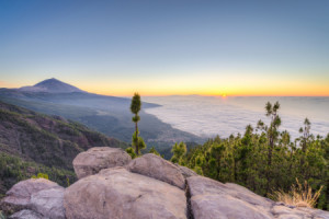 Wunschbild Glas-Schneidebrett - Sonnenuntergang Auf Teneriffa oder ...