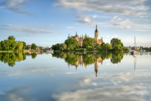 Wunschbild Glas-Schneidebrett - Schweriner Schloss In Der Morgenson...