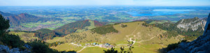 Bild Glas-Schneidebrett - Blick Ins Voralpenland Und Chiemsee oder ...