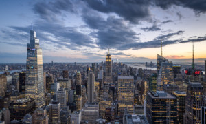 Wunschbild als Glas-Schneidebrett - Manhattan Skyline Mit Empire St...