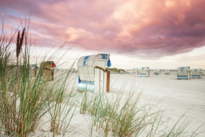 Motiv Glas-Schneidebrett - Sonnenuntergang Am Strand oder mit Eigen...