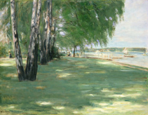 Bild auf Glas-Schneidebrett - The Garden Of The Artist In Wannsee 1...