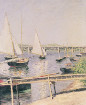 Bild Glas-Schneidebrett - Sailing Boats At Argenteuil C 1888 oder m...