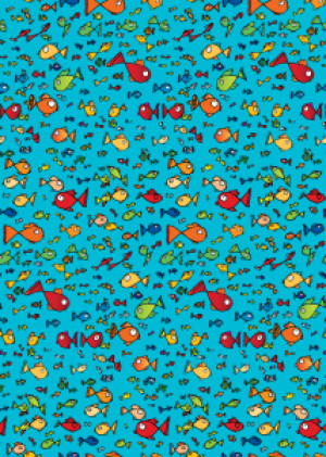 Bilder Grußkarte - Die Versammlung Der Kleinen Fische oder mit Eige...