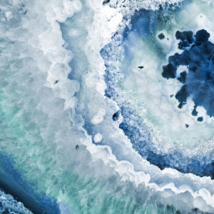 Motiv auf Grußkarte - Agate Blue And Turqoise Ii oder mit Eigenem F...