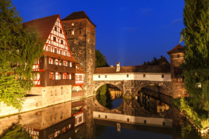 Motiv auf Grußkarte - Nürnberg Henkersbrücke oder mit Eigenem Foto