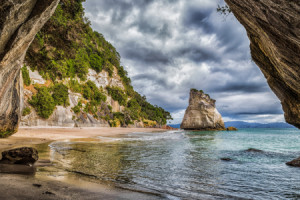 Wunschbild auf Grußkarte - Cathedral Cove Iv oder mit Eigenem Foto
