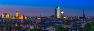 Motiv auf Grußkarte - Skyline Von Leipzig oder mit Eigenem Foto