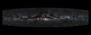 Bilder Grußkarte - Die Milchstraße - Panorama Mit Deutscher Beschri...