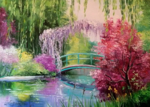 Wunschmotiv als Grußkarte - In The Garden Of Monet oder mit Eigenem...