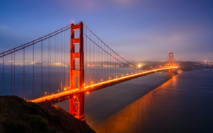 Wunschmotiv auf Grußkarte - Golden Gate Bridge oder mit Eigenem Foto