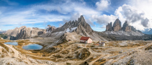Motiv auf Grußkarte - Drei Zinnen Panorama oder mit Eigenem Foto