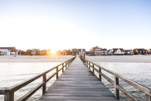 Bild Grußkarte - Sonnenuntergang Über Wyk Auf Föhr oder mit Eigenem...