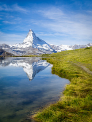 Foto auf Grußkarte - Stellisee Und Matterhorn In Den Schweizer Alpe...