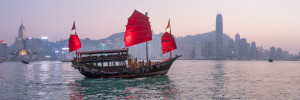 Motiv als Grußkarte - Victoria Harbour In Hongkong oder mit Eigenem...