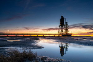Fotos Grußkarte - Leuchtturm Zur Blauen Stunde oder mit Eigenem Foto