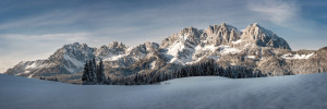 Motiv auf Grußkarte - Wilder Kaiser Winter Panorama oder mit Eigene...