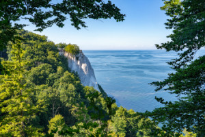 Foto auf Grußkarte - Königsstuhl Kreidefelsen Auf Rügen oder mit Ei...