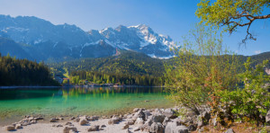 Wunschbild auf Grußkarte - Frühling Am Eibsee oder mit Eigenem Foto