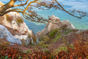 Motiv auf Grußkarte - Ostseeküste Auf Der Insel Mön In Dänemark ode...