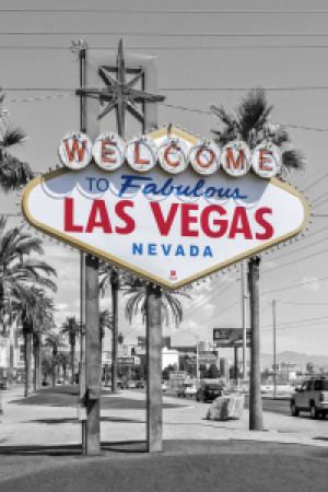 Bilder Grußkarte - Las Vegas Schild - Colorkey oder mit Eigenem Foto