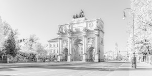 Fotos Grußkarte - Siegestor In München - Monochrom oder mit Eigenem...