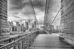 Wunschmotiv als Grußkarte - Brooklyn Bridge Blick Auf Manhattan - M...