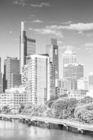 Bild Grußkarte - Blick Auf Downtown Philadelphia - Monochrom oder m...