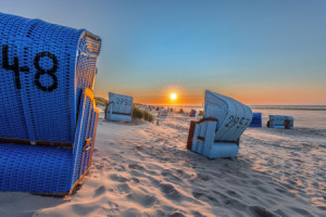 Motiv auf Grußkarte - Sonnenuntergang Auf Juist oder mit Eigenem Foto