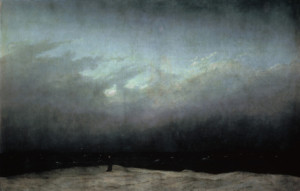Wunschbild auf Grußkarte - C D Friedrich Monk By The Sea 1808 oder ...